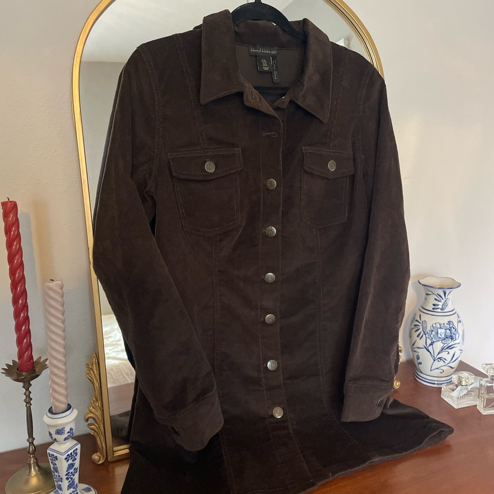 House of Harlow Brown Corduroy Dress